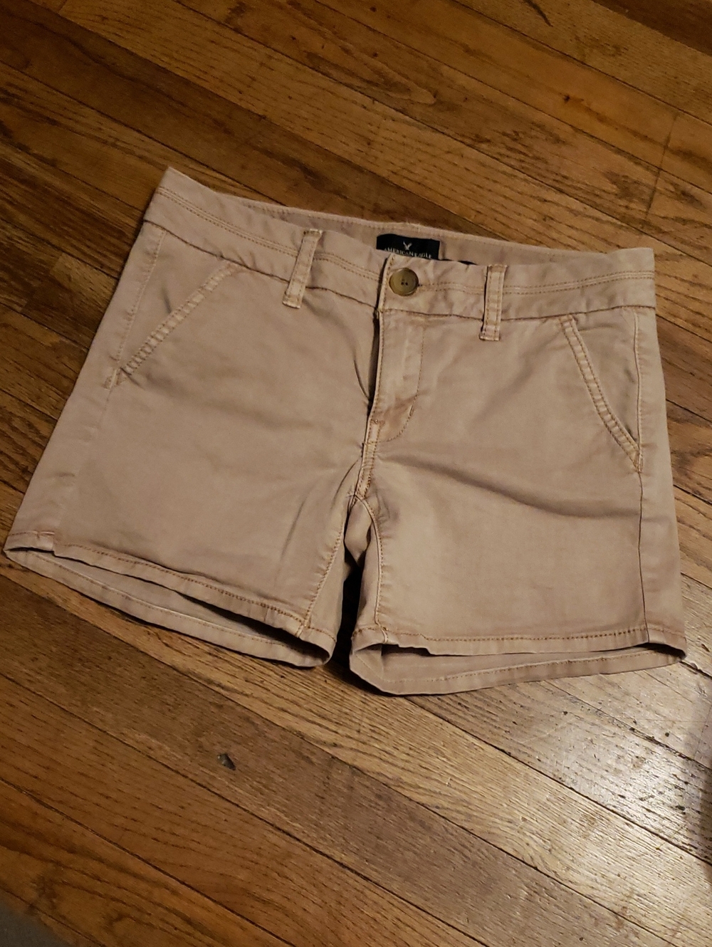 Womens Khaki Midi Short size 2